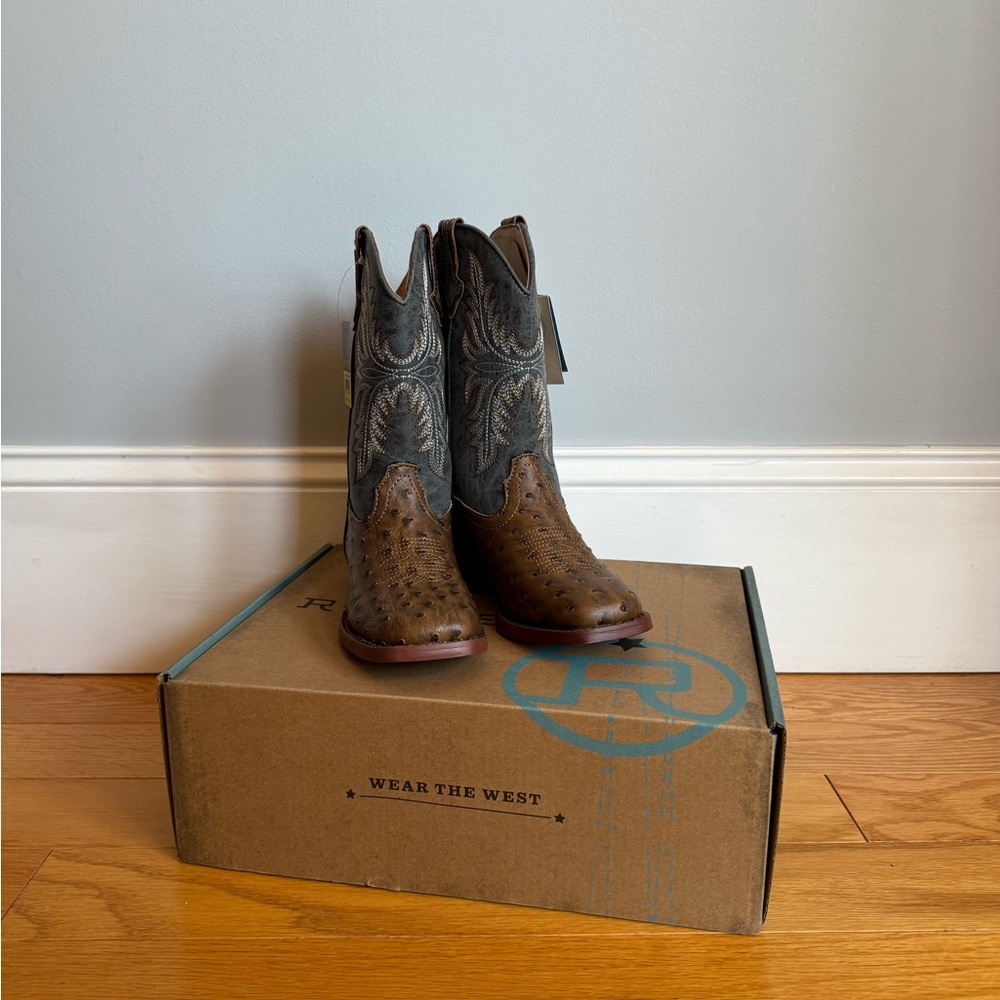 Brown and Black Western Boots